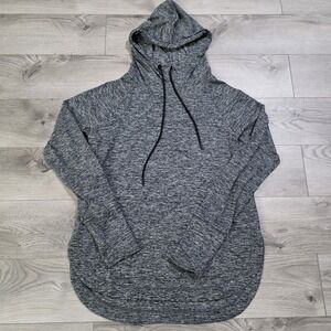 Athleta Uptempo Hoodie Sweatshirt Women's Medium Gray Thumbholes Athletic